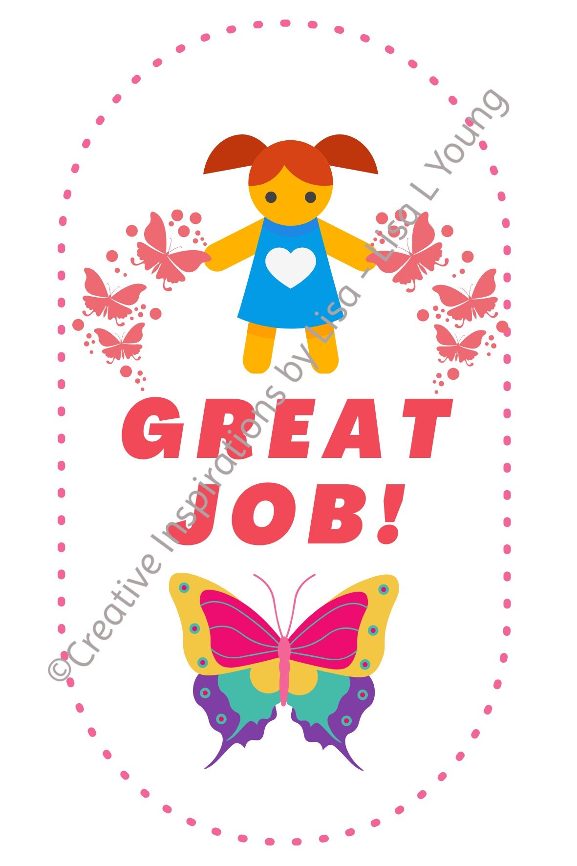 School Stickers Great Job Printable Affirmation download 5 | Etsy