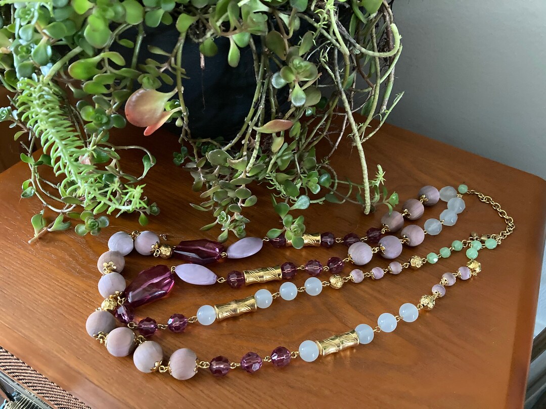 Vintage Joan Rivers Costume Jewelry Beaded Costume Necklace Etsy