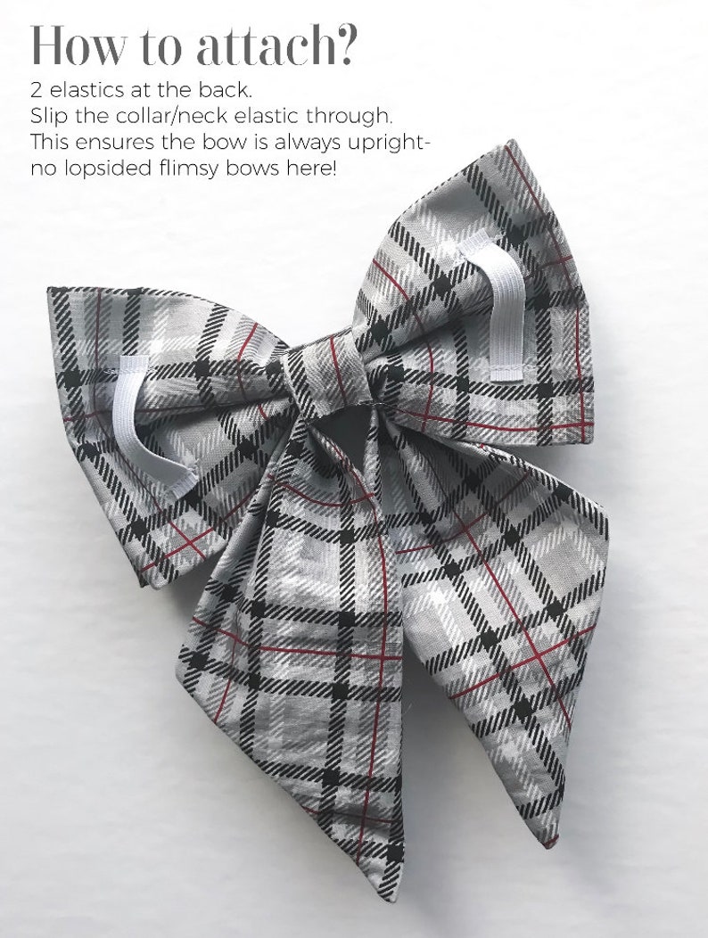 REESE Burnt orange checkered gingham dog bow tie Classy stylish pet accessories Dog cat bowtie