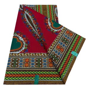 100% bawełniana tkanina z prawdziwym woskowym nadrukiem | Prawdziwa holenderska tkanina holenderska | Tkanina z afrykańskim nadrukiem - 6 jardów