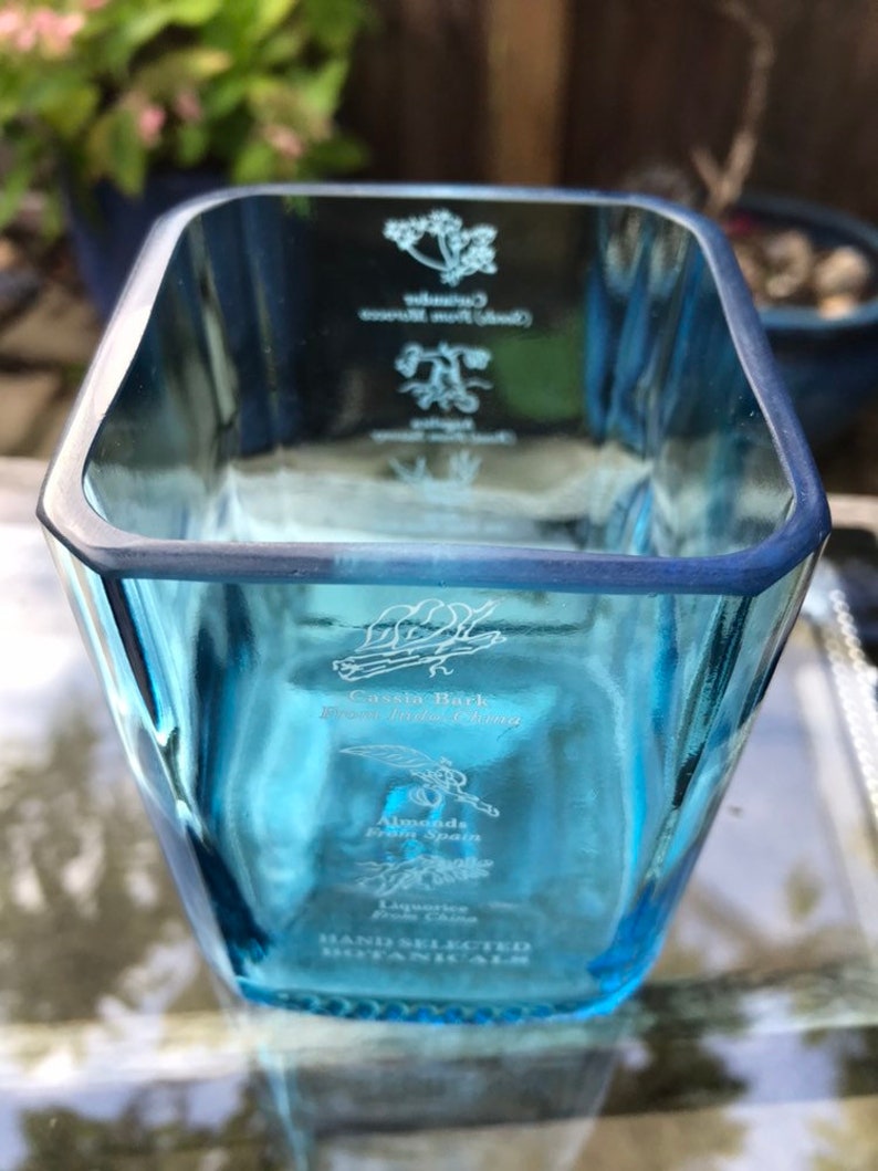 upcycled gin glasses