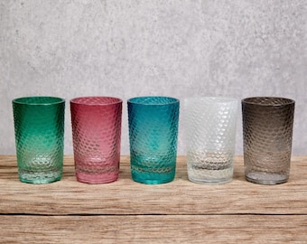 Set of 5 Upcycled Mermaid Gin Glass; unique gin lovers gift, gin bottle glass, upcycled handmade glassware gift for him, gift for her.