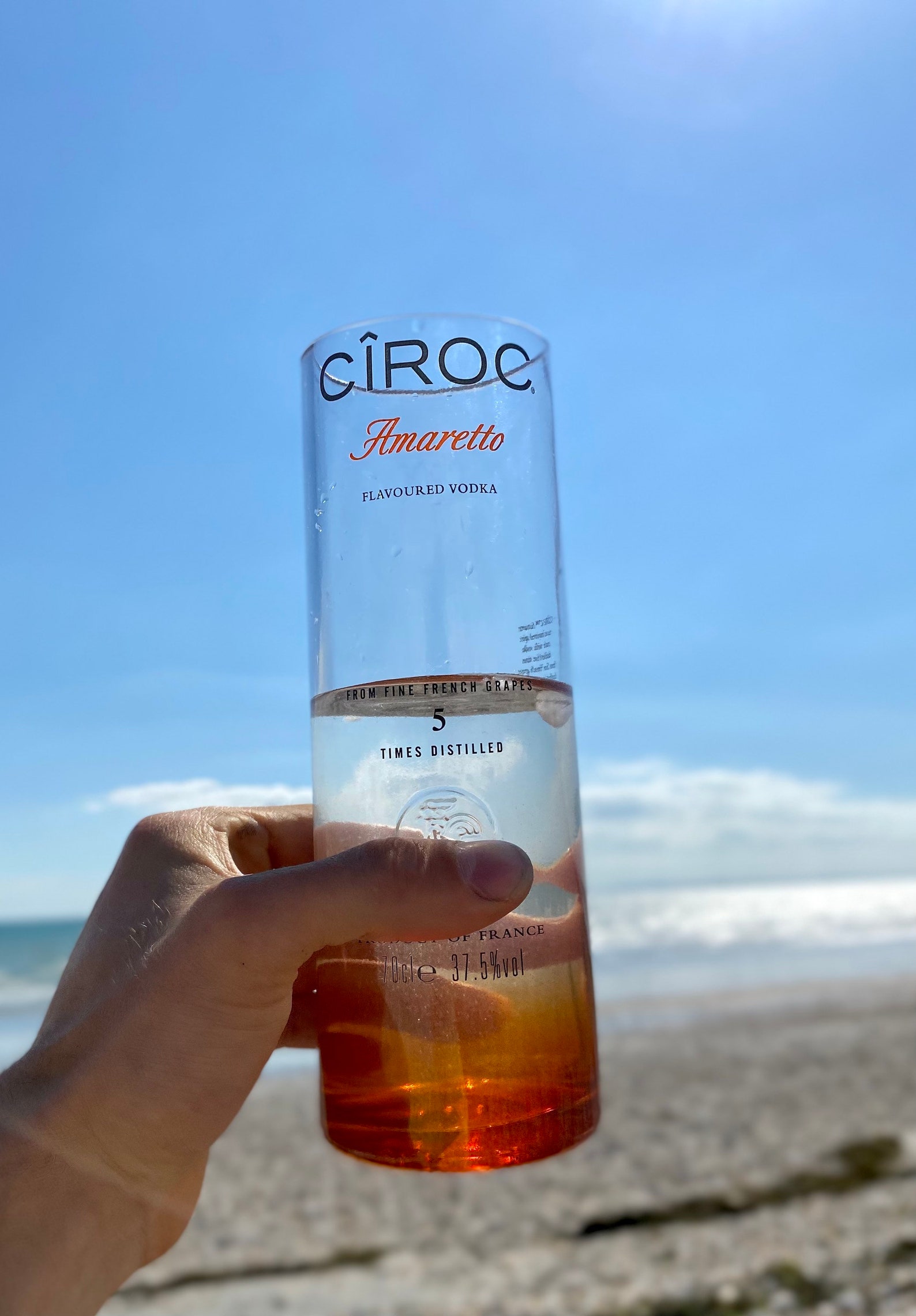 Upcycled Ciroc Vodka pint drinking glasses best friend gift Etsy