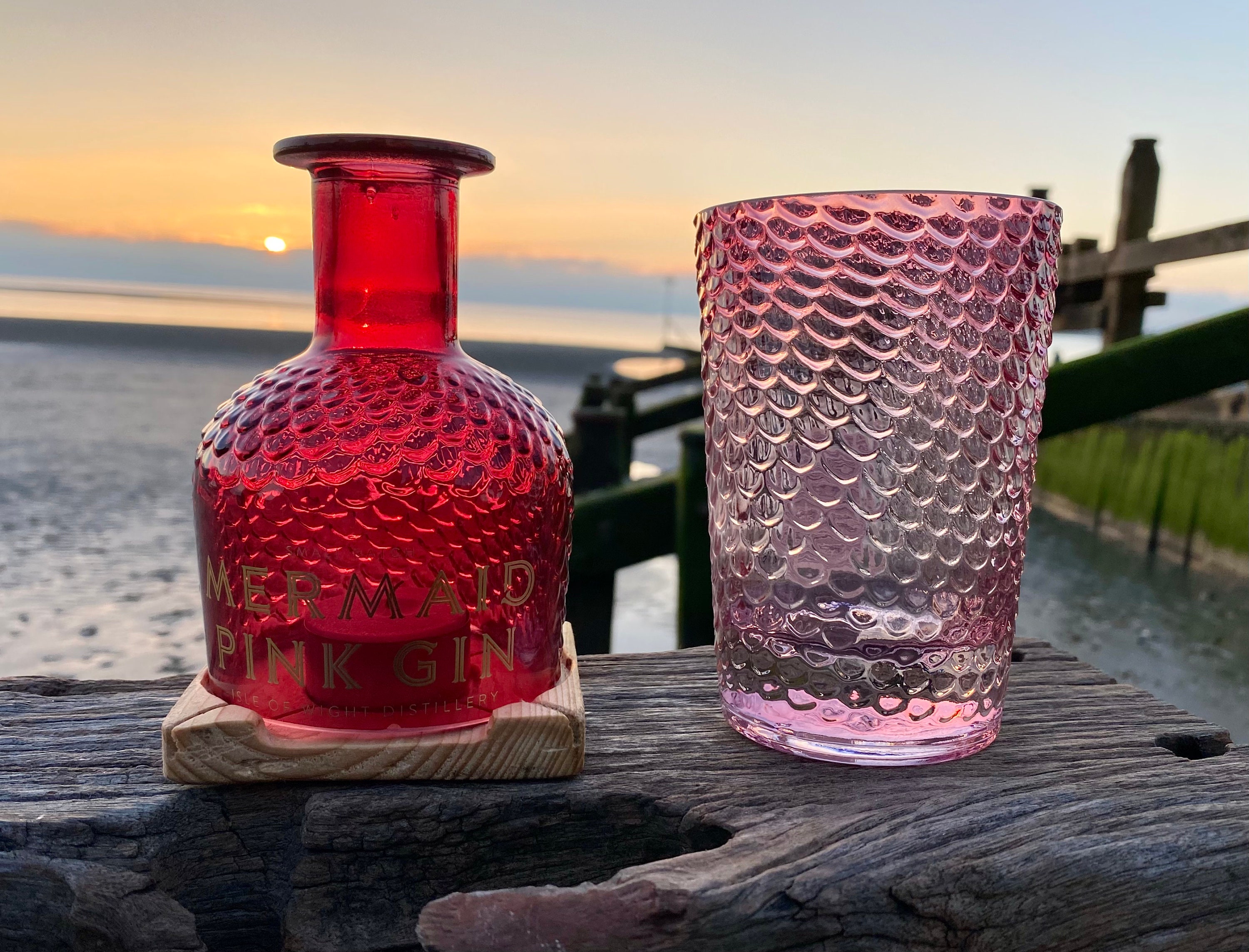 Mermaid Pink Gin Tealight & Glass Se Gin lovers gift Tealight Etsy