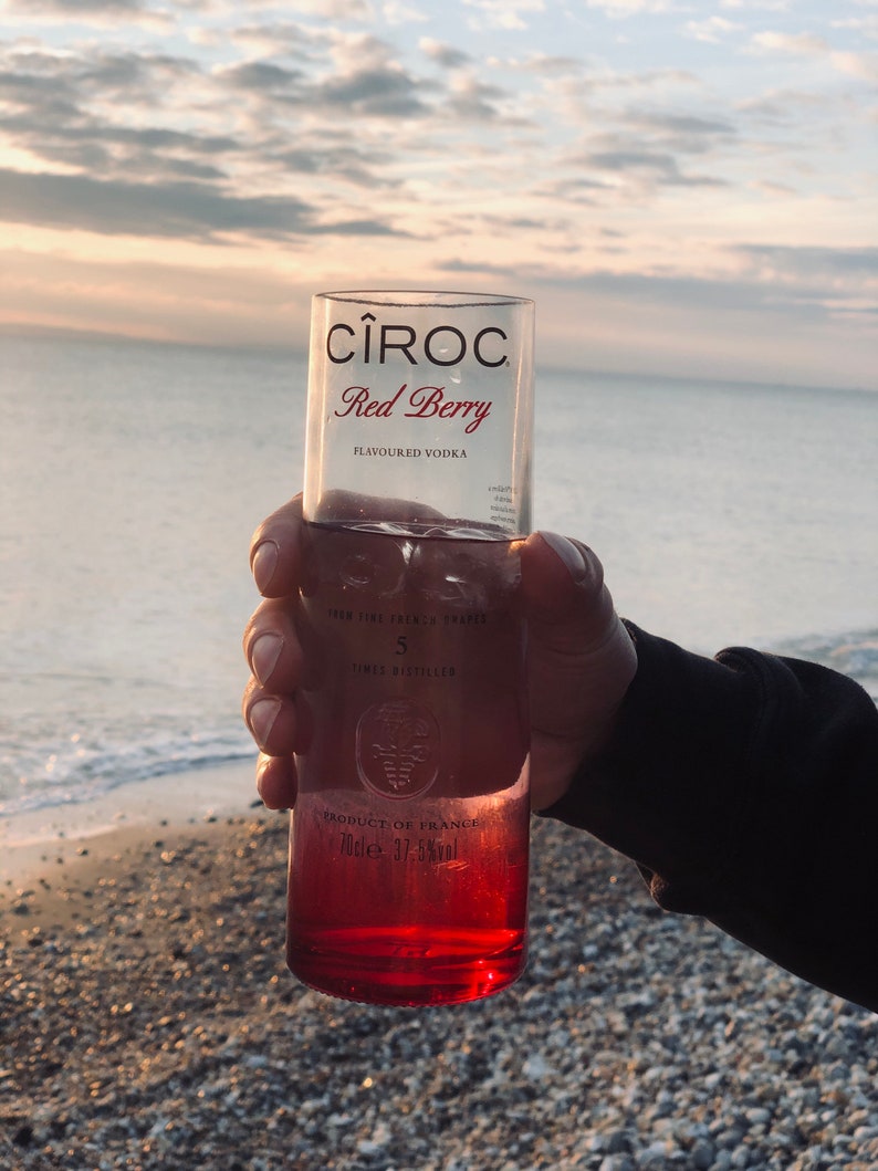 Upcycled Ciroc Vodka Drinking Pint Glasses Best Friend Gift Etsy UK