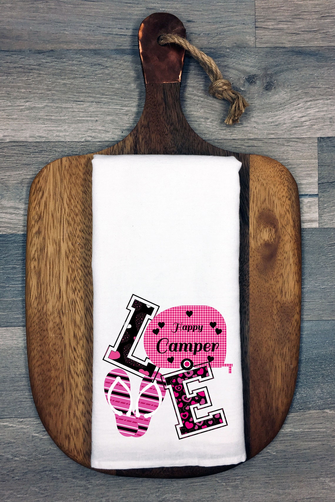 happy camper flip flops