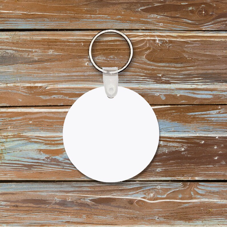 Dye Sublimation Round Shaped MDF Keychain Mockup For Aparecium Etsy