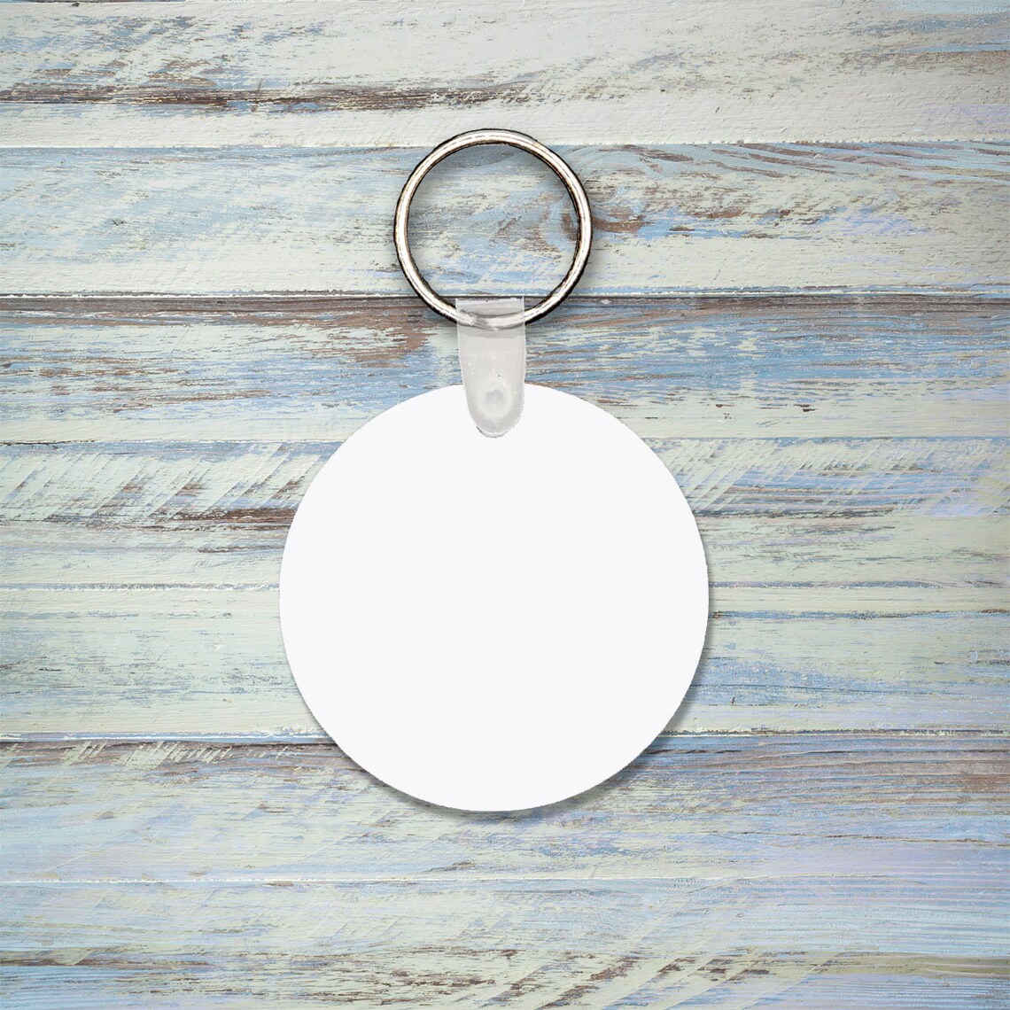 Dye sublimation round shaped MDF keychain mockup for Aparecium Etsy