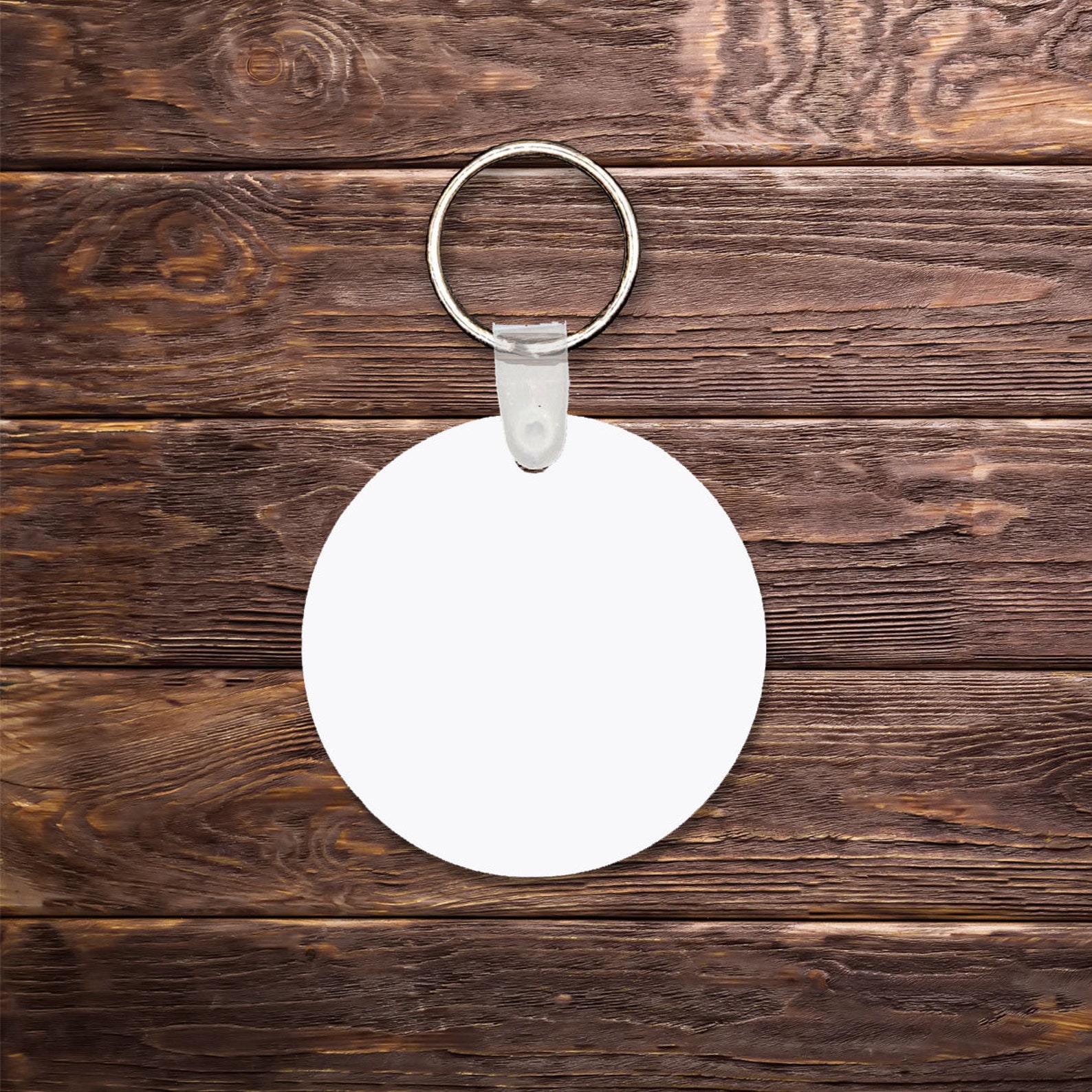 Dye Sublimation Round Shaped MDF Keychain Mockup For Aparecium Etsy