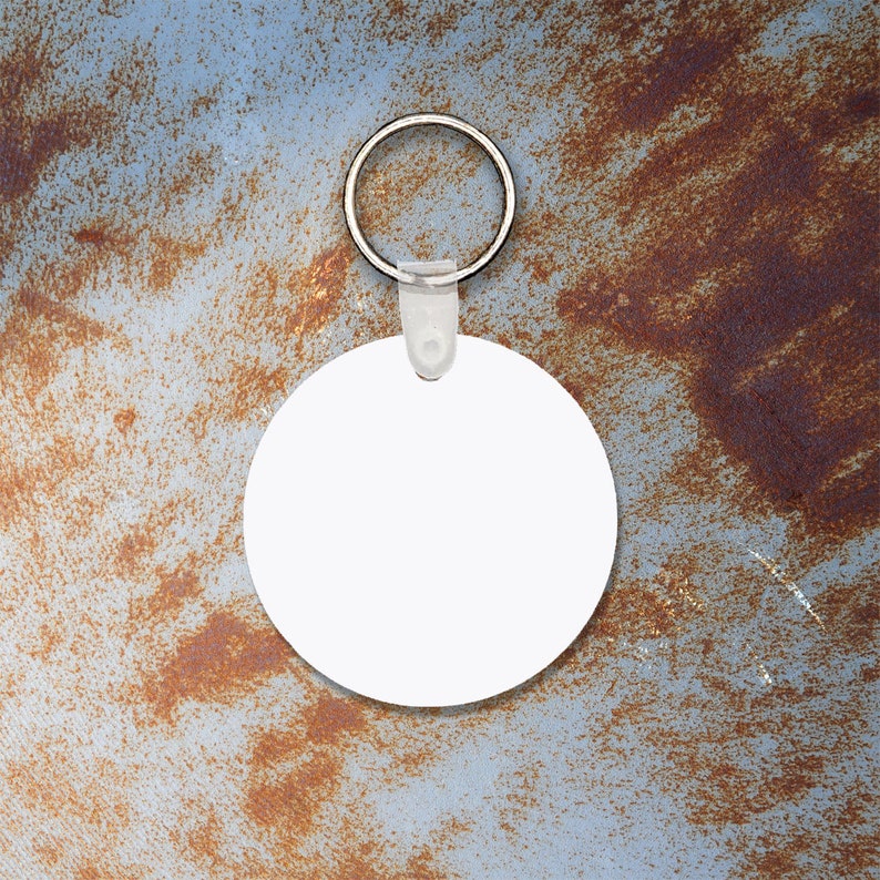 Download Dye sublimation round shaped MDF keychain mockup for ...