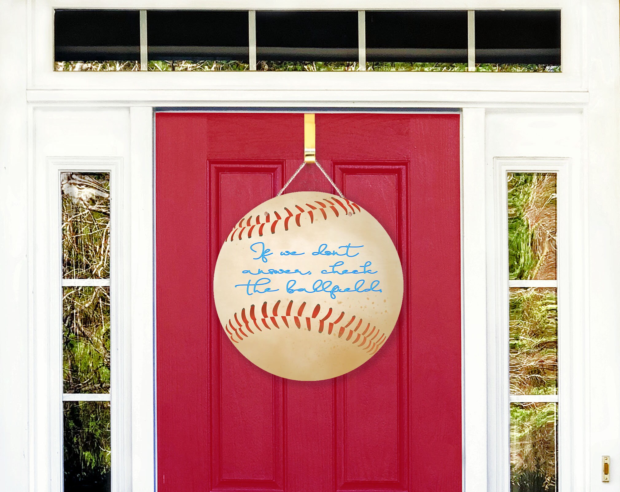Dye Sublimation Round Door Hanger Painted Door Mockup For Etsy