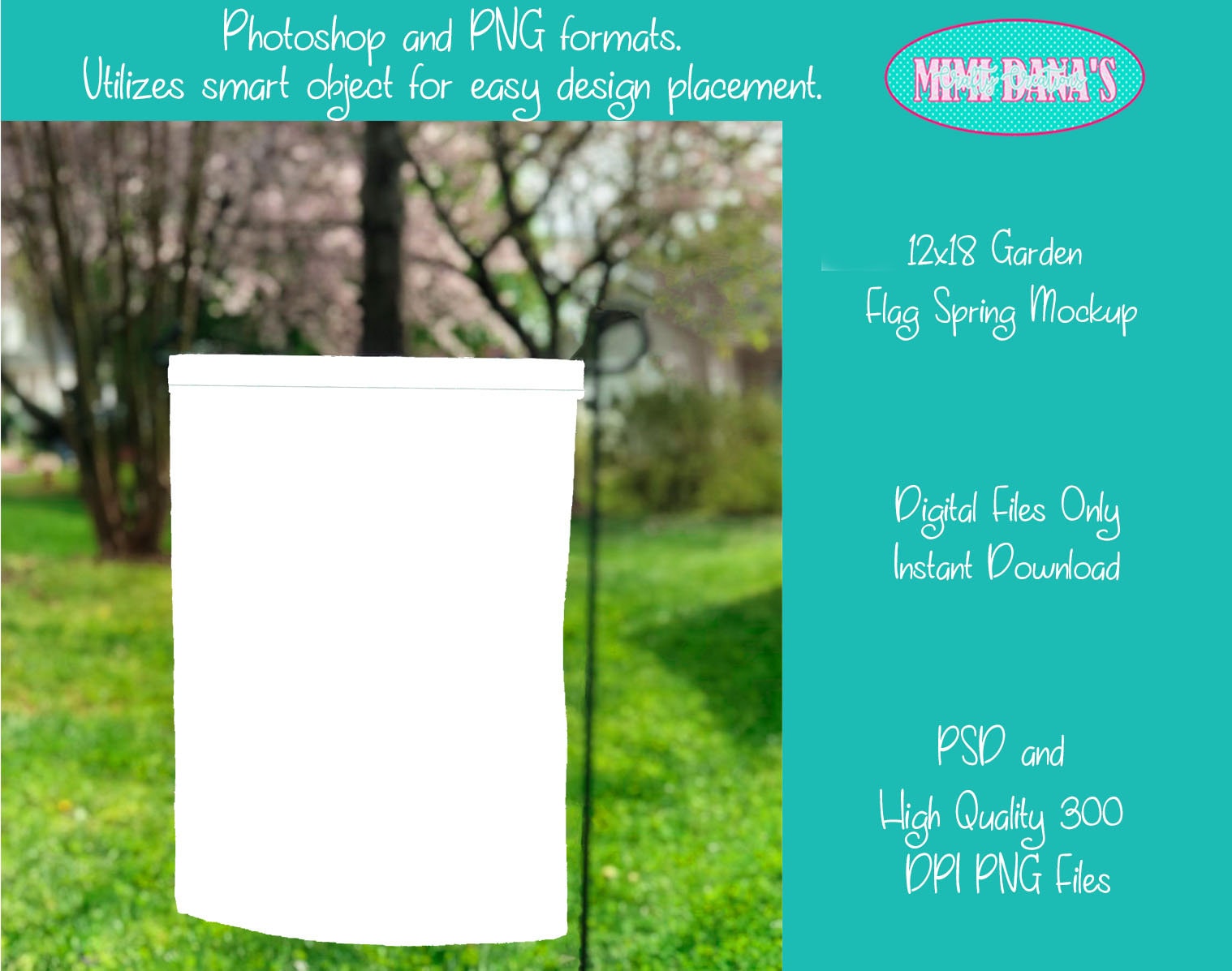 12x18 Garden Flag Mockup Garden Flag Design Mockup Etsy