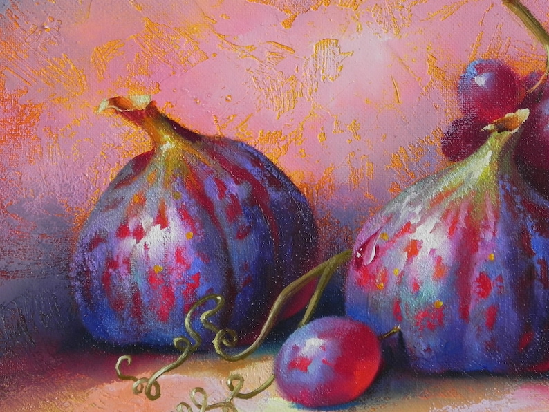 Original painting Kitchen wall art Still life Oil on canvas Etsy