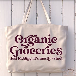 Organic Groceries SVG wine SVG wine Png Organic groceries cut file wine svg files for cricut Svg Files for Cricut totebag svg image 1