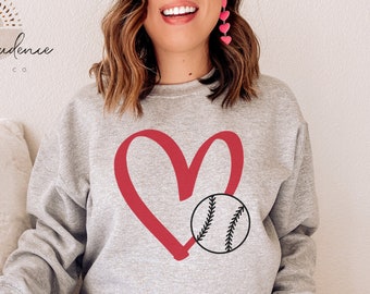 Baseball Heart  SVG - Love Baseball SVG - baseball cutfile - Softball heart svg - soft ball png - Love Softball SVG - baseball dxf