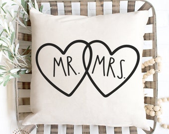 Mr. and Mrs. heart SVG - Rae Dunn inspired font SVG - Mr. and Mrs. Png - Mr. and Mrs. cut file - Wedding gift svg files for cricut
