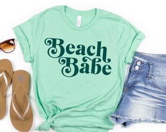 Beach Babe SVG - Beach SVG - Vacation SVG - Beach Babe cut file - Beach vibes svg - Beach png - Beach babe dxf