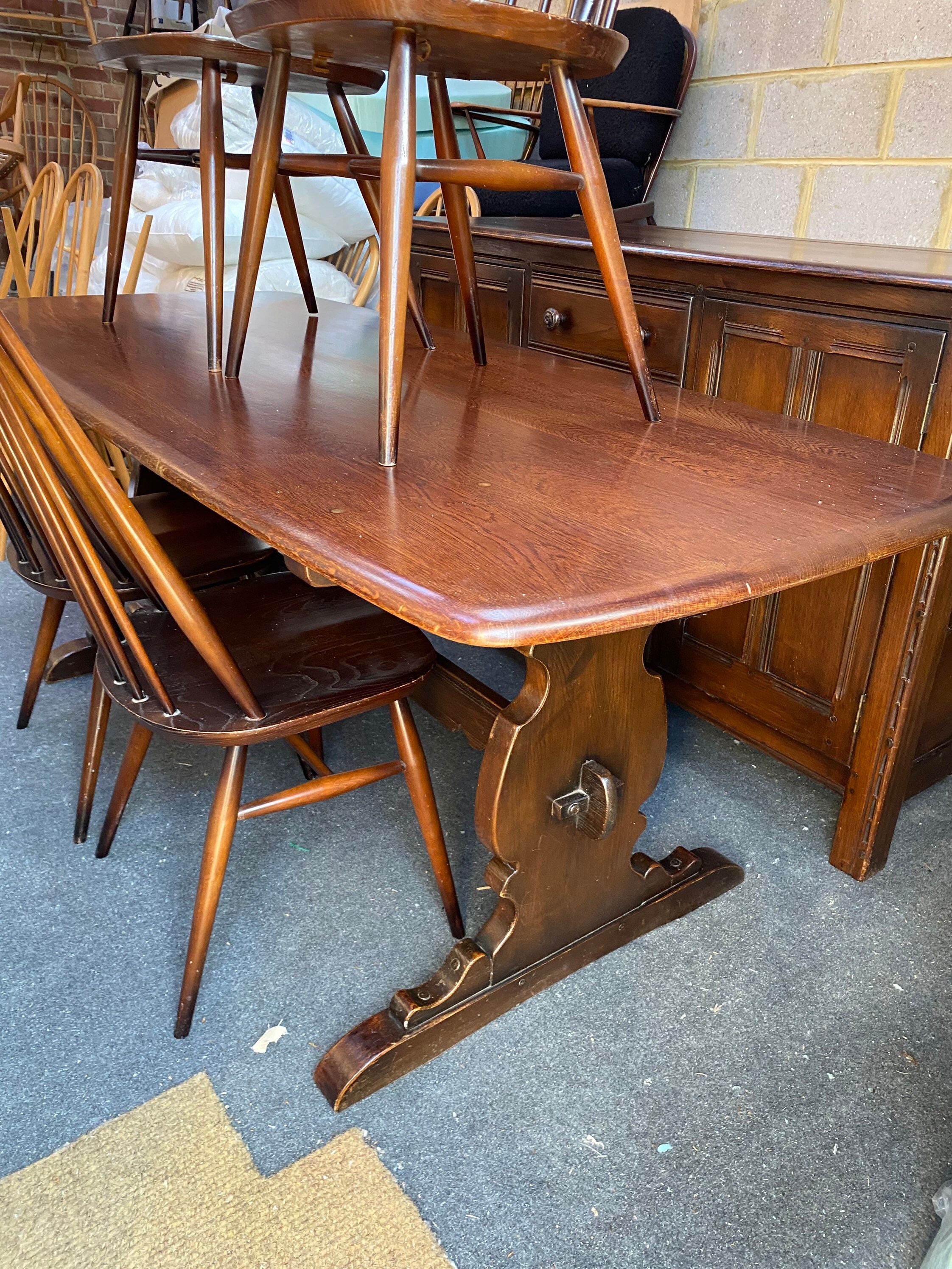 Ercol Plank Dining Table Ercol Dining Table Ercol Dark Etsy UK