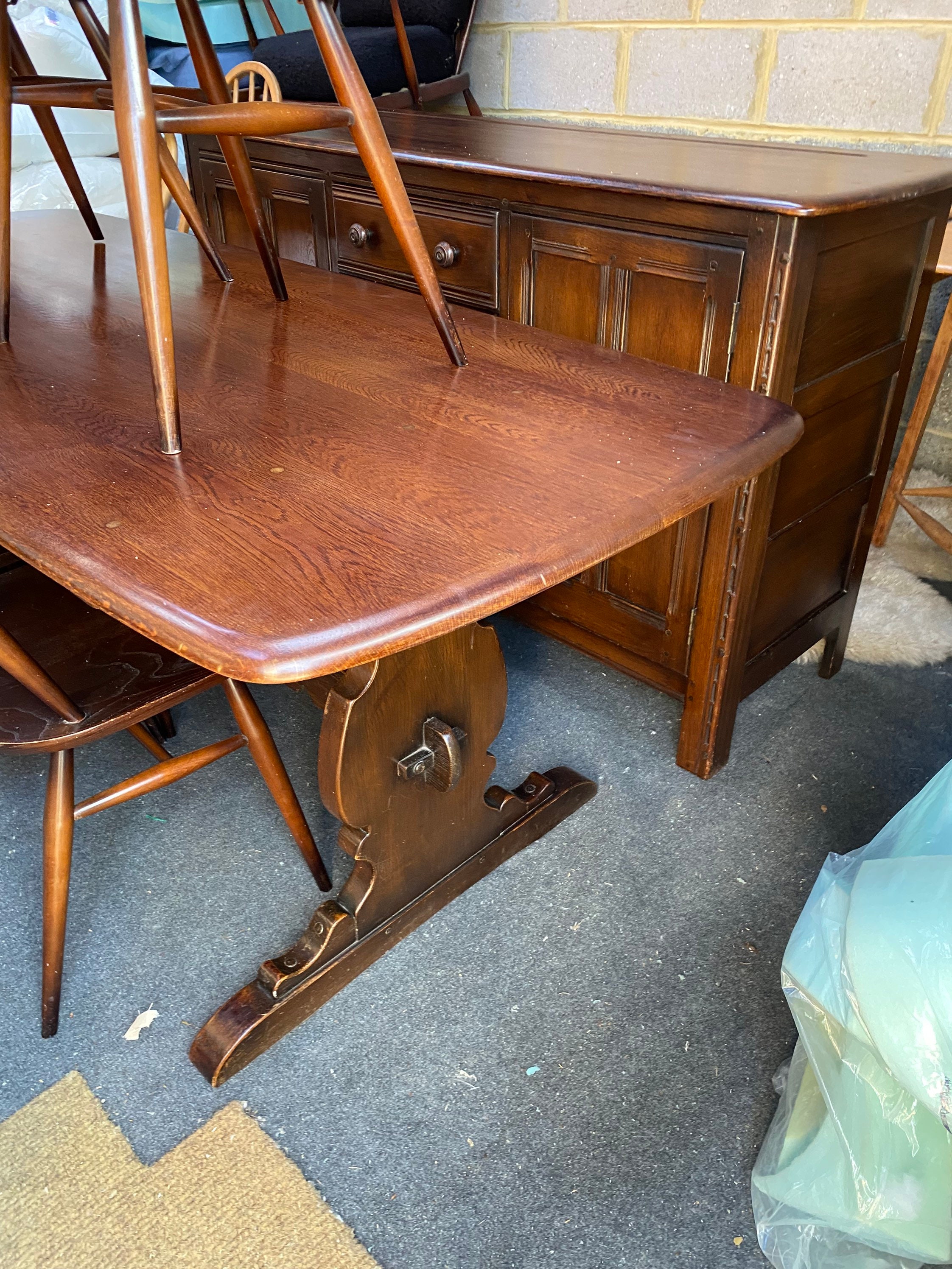 Ercol Plank Dining Table Ercol Dining Table Ercol Dark Etsy UK