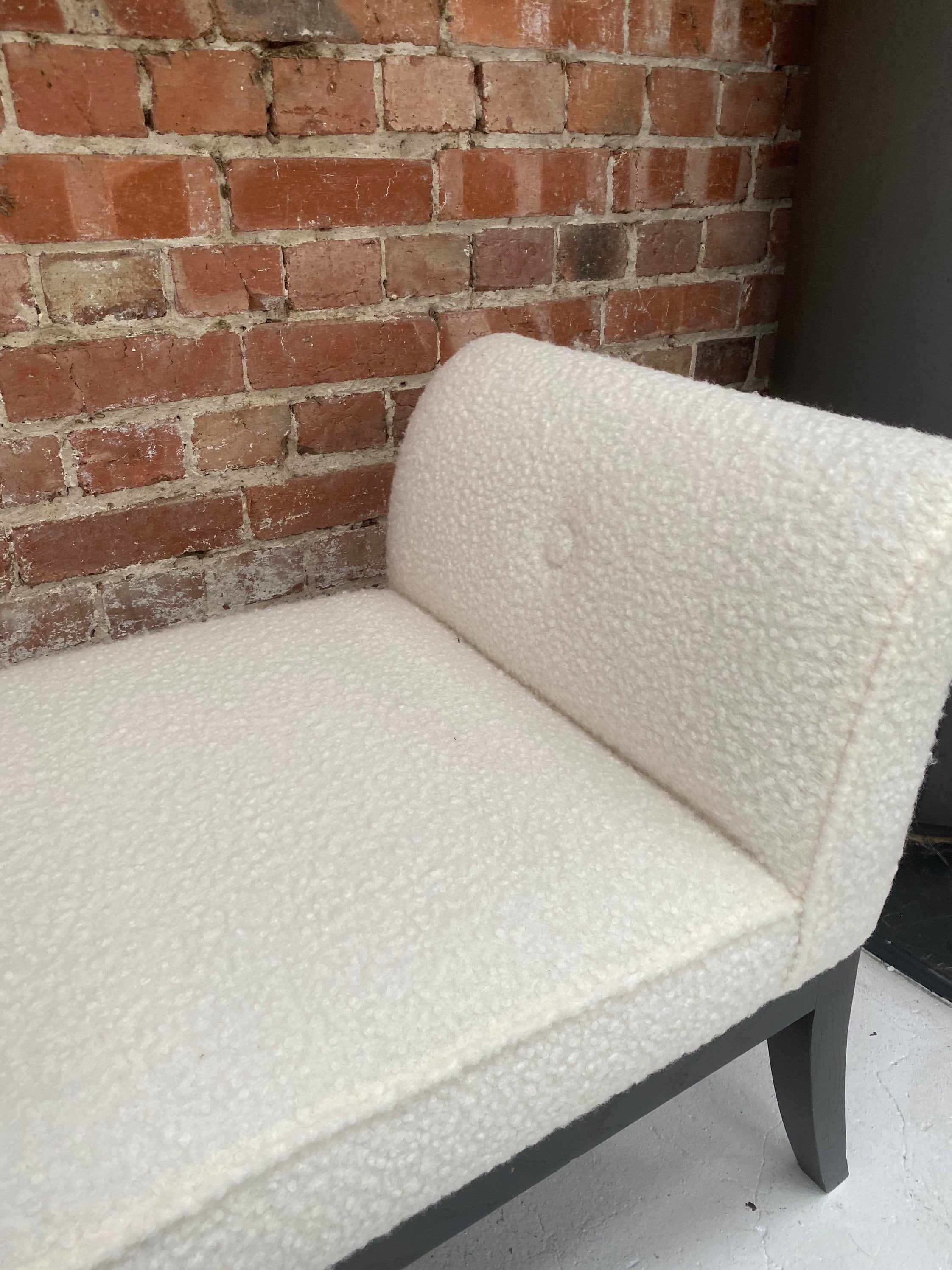 Cream boucle bench bench boucle fabric bench loveseat Etsy
