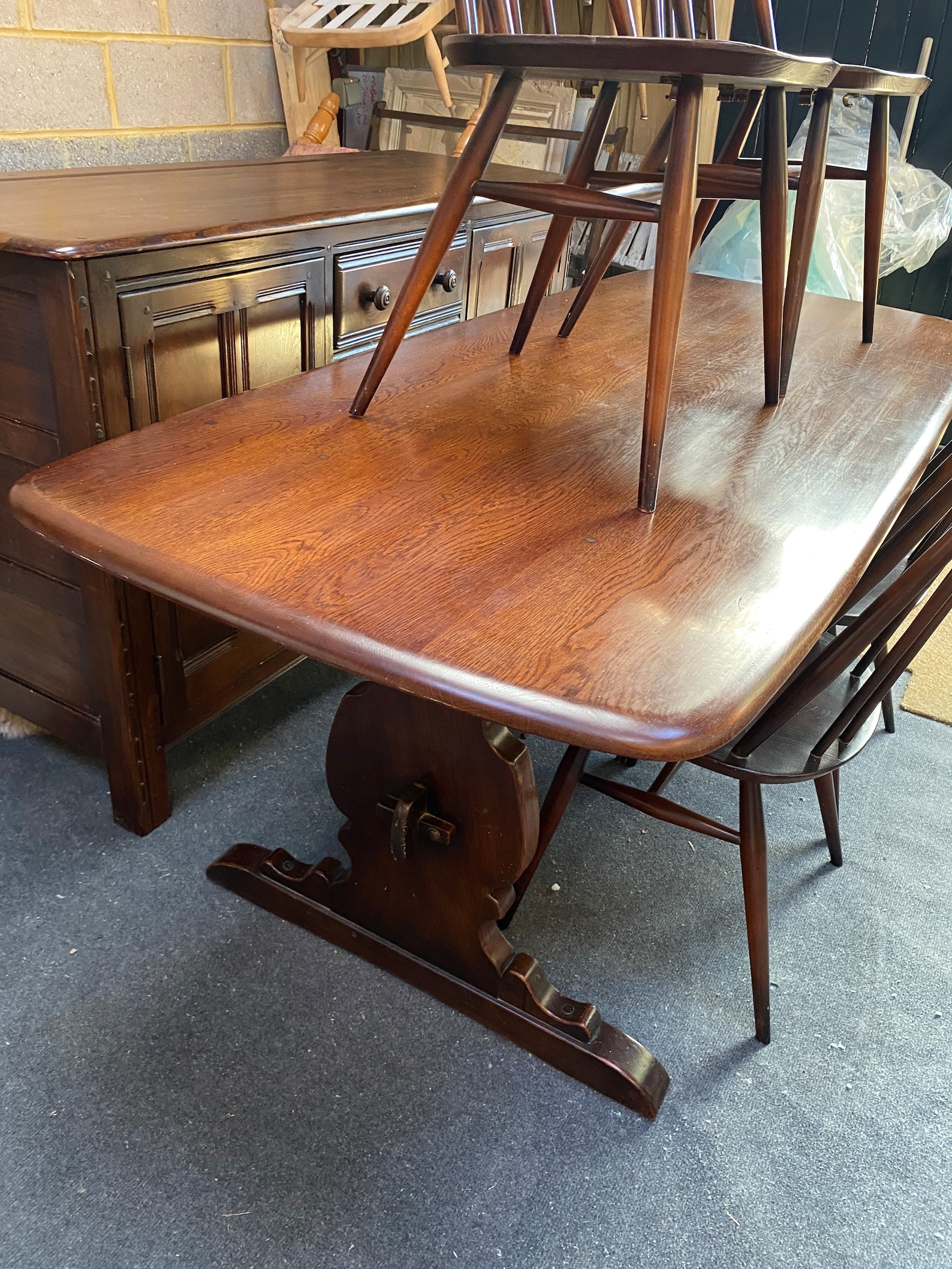 Ercol Plank Dining Table Ercol Dining Table Ercol Dark Etsy UK