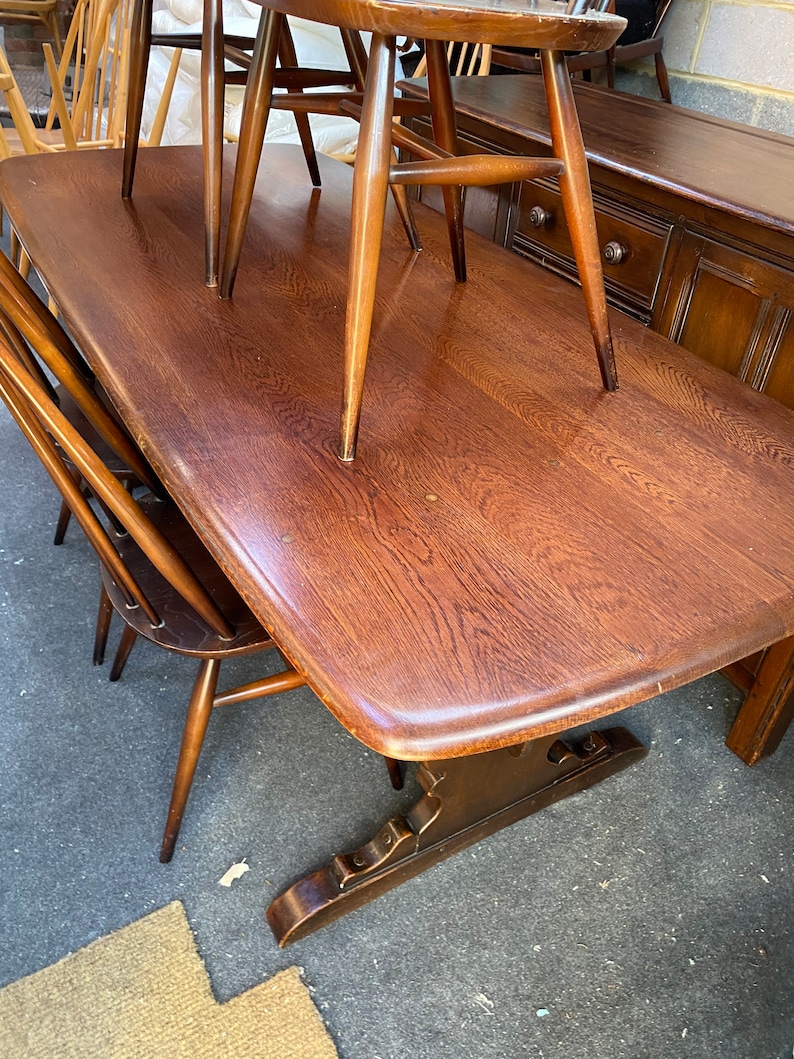 Ercol Plank Dining Table Ercol Dining Table Ercol Dark Etsy UK