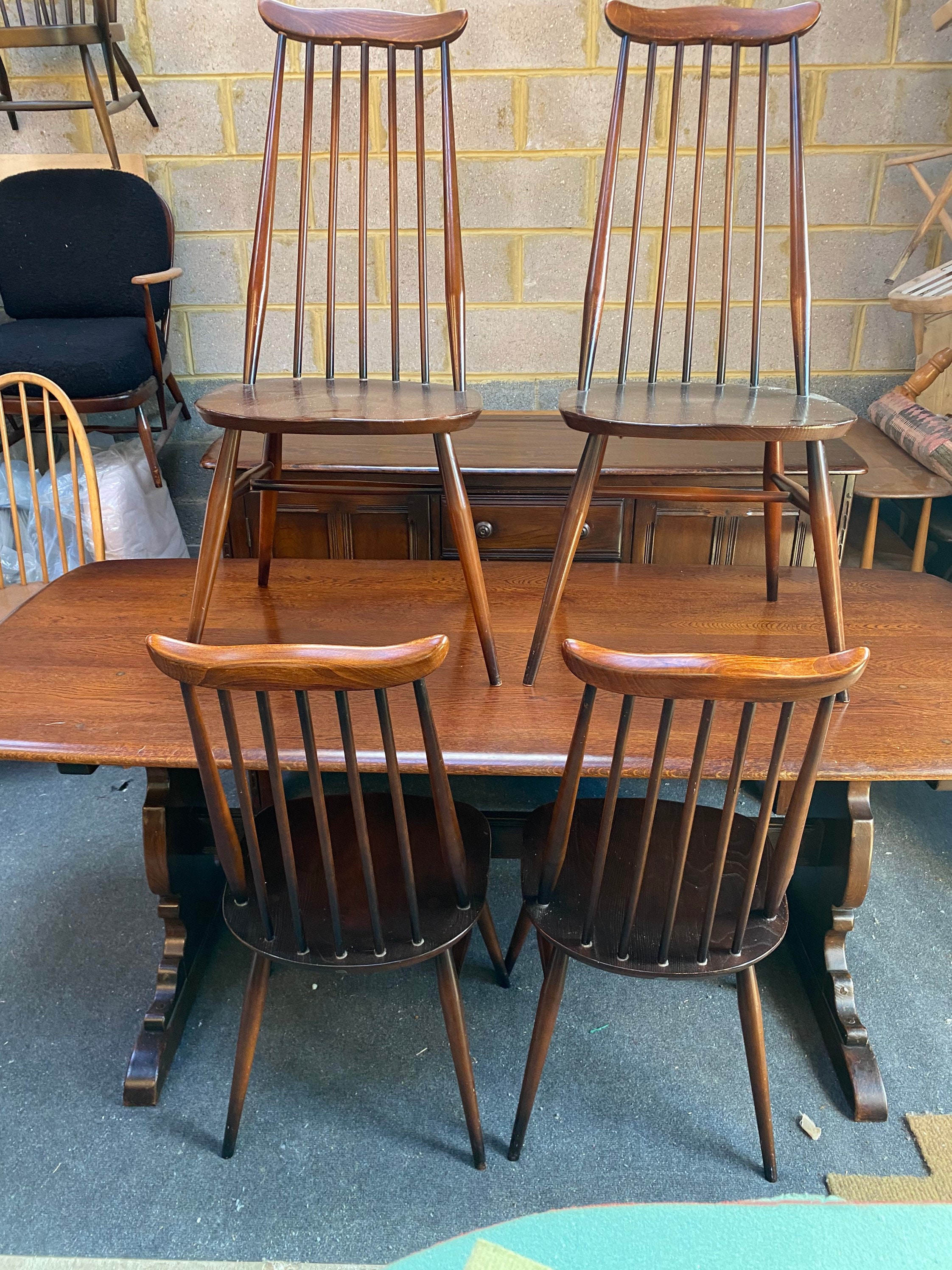 Ercol Plank Dining Table Ercol Dining Table Ercol Dark Etsy UK