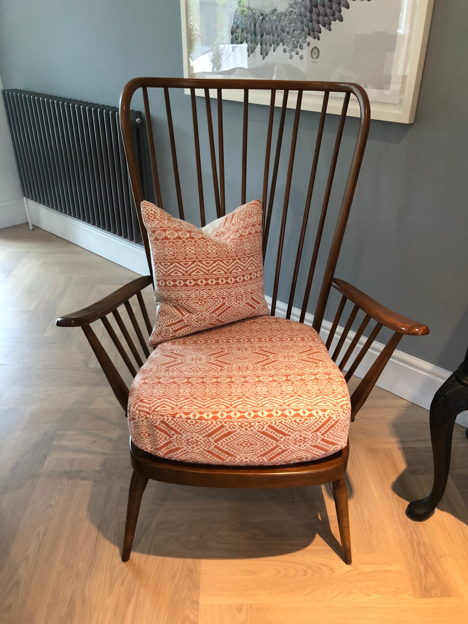 Ercol Evergreen Armchair. Brown Frame Spindle Back Ercol Etsy UK
