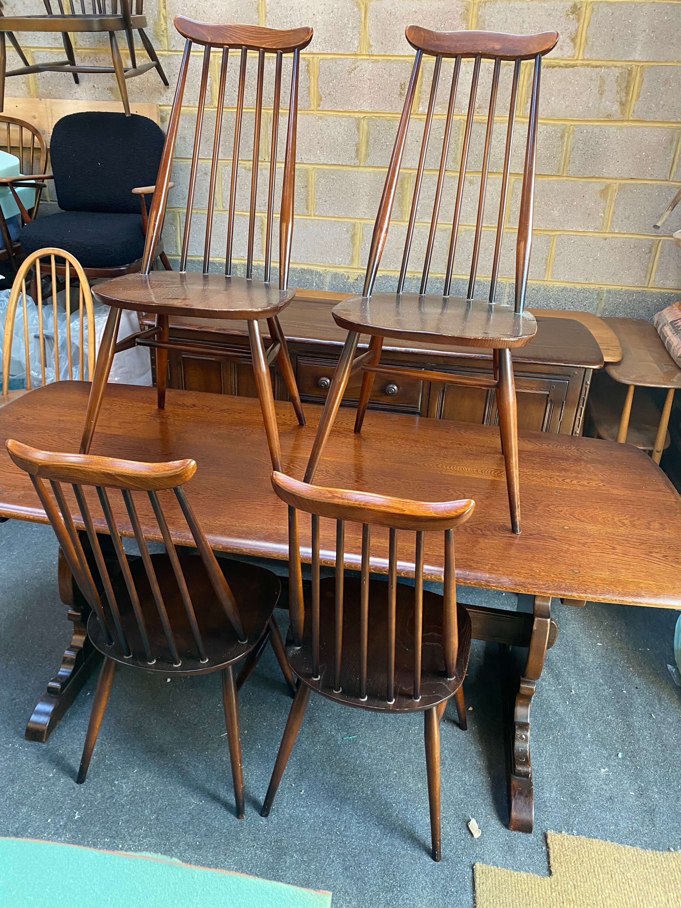 Ercol Plank Dining Table Ercol Dining Table Ercol Dark Etsy UK