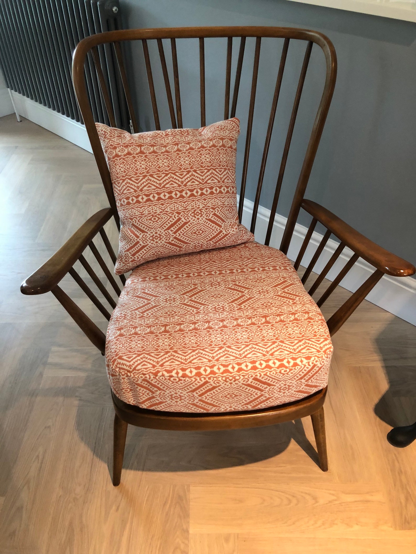 Ercol Evergreen Armchair. Brown Frame Spindle Back Ercol Etsy UK