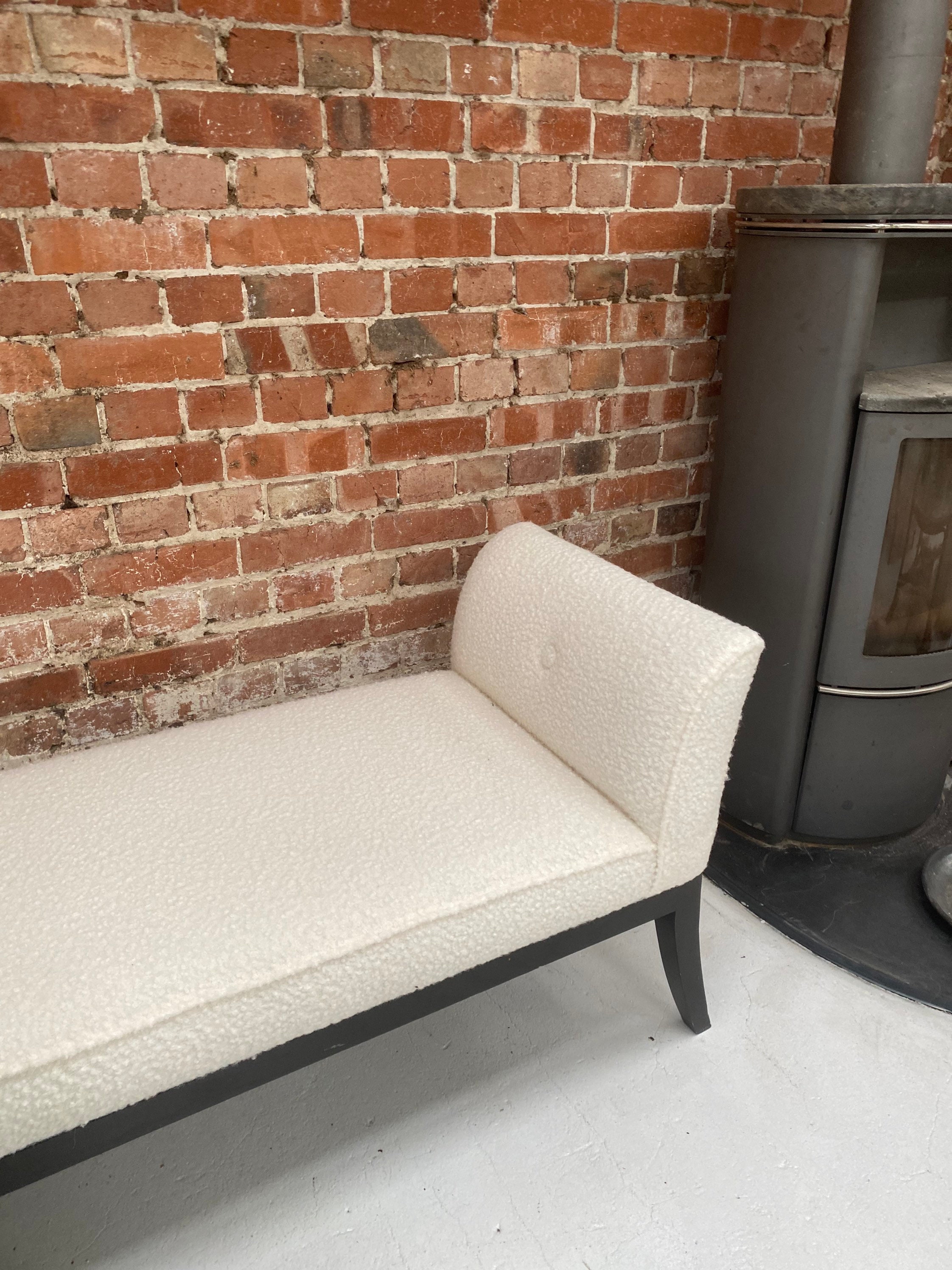 Cream boucle bench bench boucle fabric bench loveseat Etsy