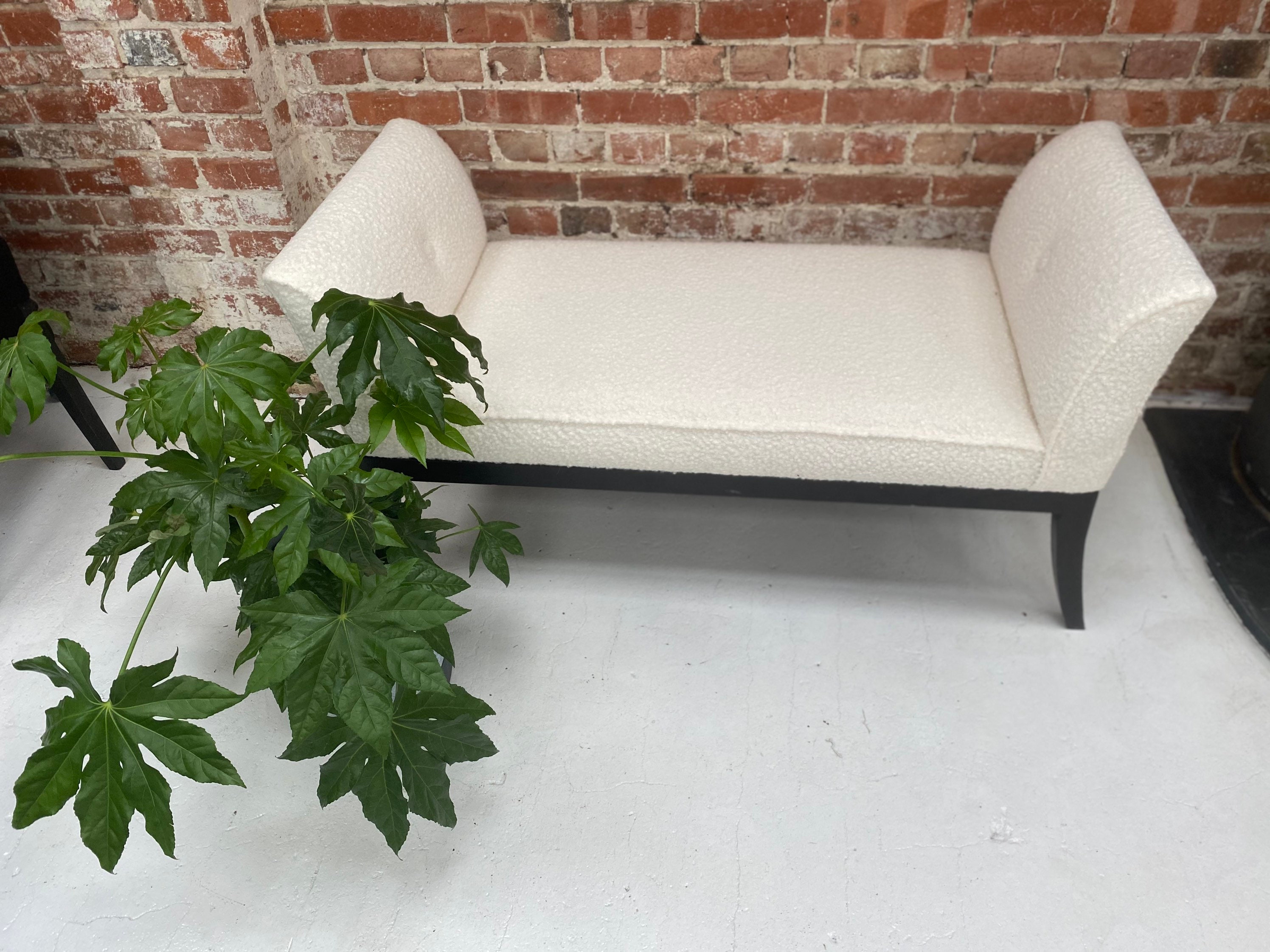 Cream boucle bench bench boucle fabric bench loveseat Etsy