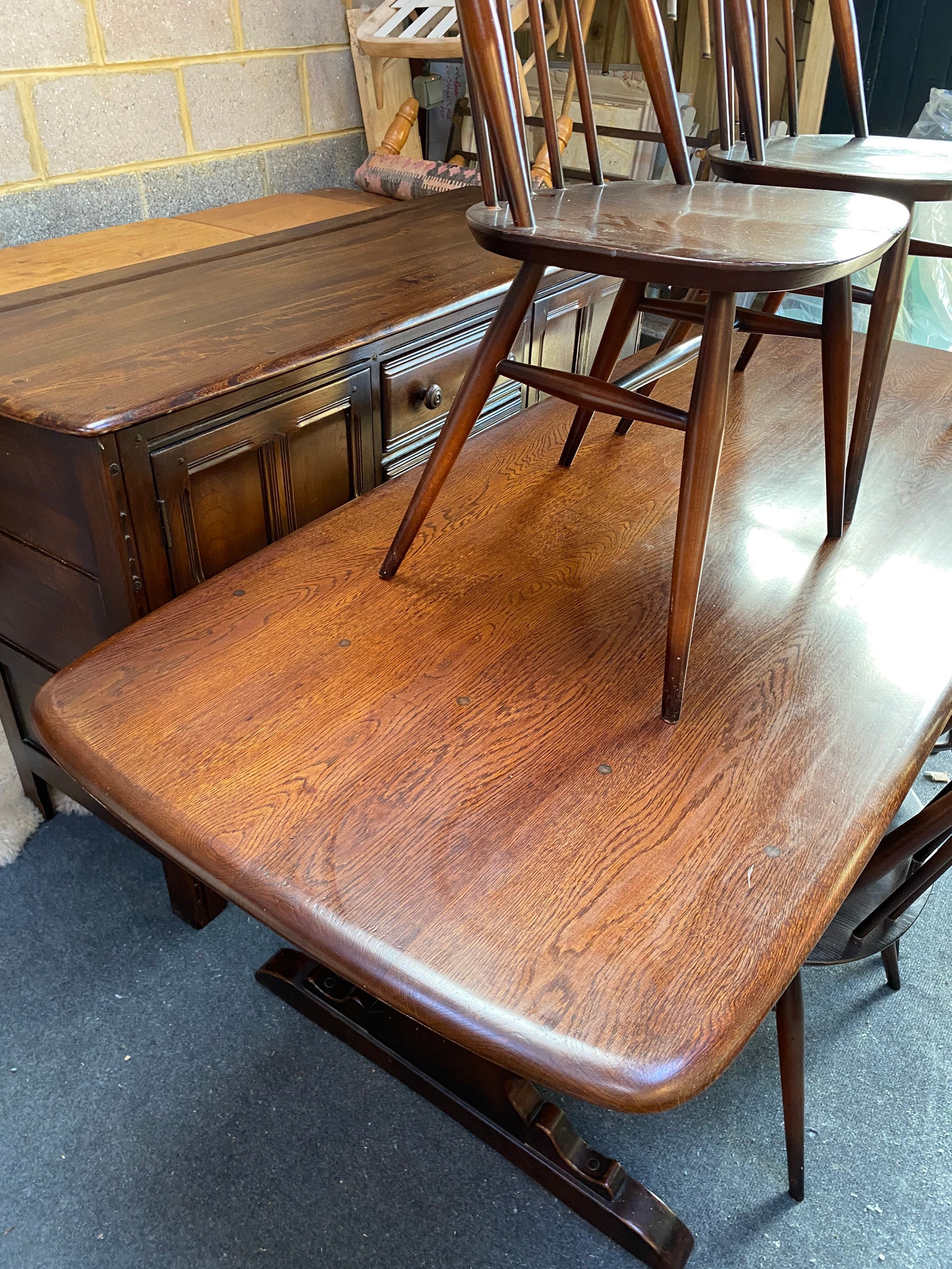 Ercol Plank Dining Table Ercol Dining Table Ercol Dark Etsy UK