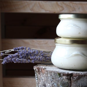 Organic & Zero Waste Body Butter / Glass Jar / Natural Beauty/ Lavender / Itchy Skin / Dry Skin / Sustainable / Lotion Replacement