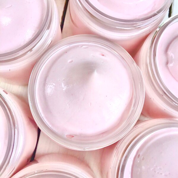 Azúcar Rosa, Crema de Mantequilla Corporal, Manteca de Karité y Manteca de Cacao, Crema Hidratante No Grasa, Día de la Madre, Regalo para ella, Cuidado Corporal, Loción Corporal