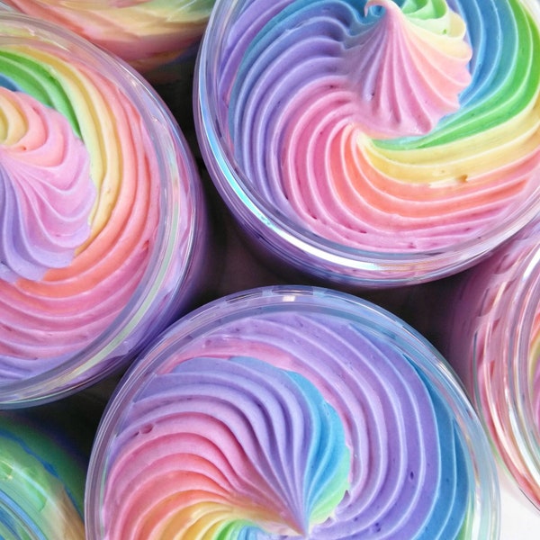 Whipped soap Fruit Loops, Colorful Rainbow Soap, Cereal scented Soap, nostalgic childhood cereal scent, shaving creamy soap, relaxation bath