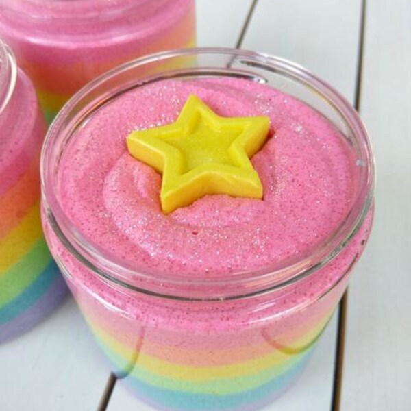 Whipped Body Scrub, Whipped Sugar Scrub, Sugar Whip, Sugar whipped soap, Fruit Loops, Rainbow soap and scrub, Birthday gift her, body polish
