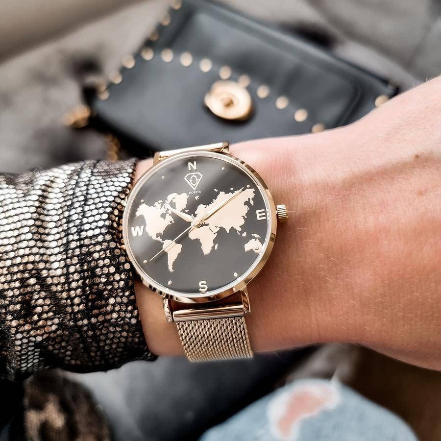 World map wrist watch sale