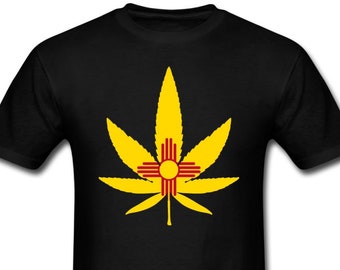 New Mexico State Flag Marijuana Leaf Shirt New Mexico Marijuana New Mexico Medical Marijuana Recreational Marijuana Cannabis Legalization