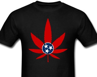 Tennessee State Flag Marijuana Leaf Shirt Tennessee Marijuana Tennessee Medical Marijuana Recreational Marijuana Cannabis Legalization