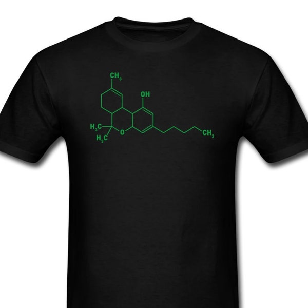 THC Molecule Shirt - THC Shirt - Marijuana Cannabis