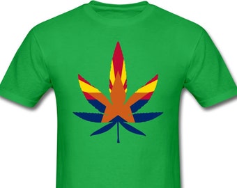 Arizona State Flag Marijuana Leaf Shirt Arizona Marijuana Arizona Medical Marijuana Recreational Marijuana Cannabis Legalization