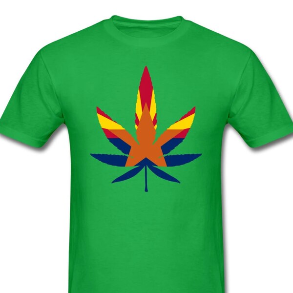 Arizona State Flag Marijuana Leaf Shirt Arizona Marijuana Arizona Medical Marijuana Recreational Marijuana Cannabis Legalization