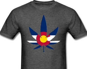 Colorado State Flag Marijuana Leaf Shirt Colorado Marijuana Colorado Medical Marijuana Recreational Marijuana Cannabis Legalization