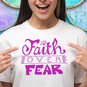 Faith Over Fear SVG vinyl cut file Cricut Silhouette