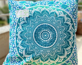 40*40 mandala cotton cushion cover handmade decorative pillow home decor