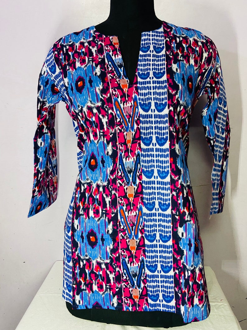 Women ethnic cotton designer kurti printed tunic top