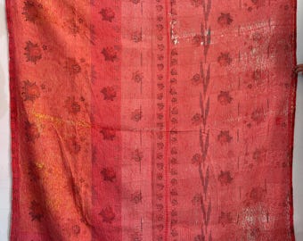 vintage cotton kantha gudari handmade throw reversible throw