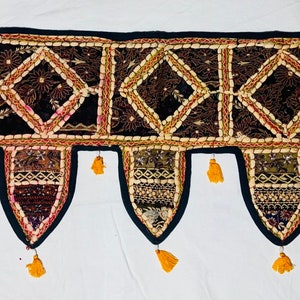 Vintage wall hanging indian decor valence window ethnic decor