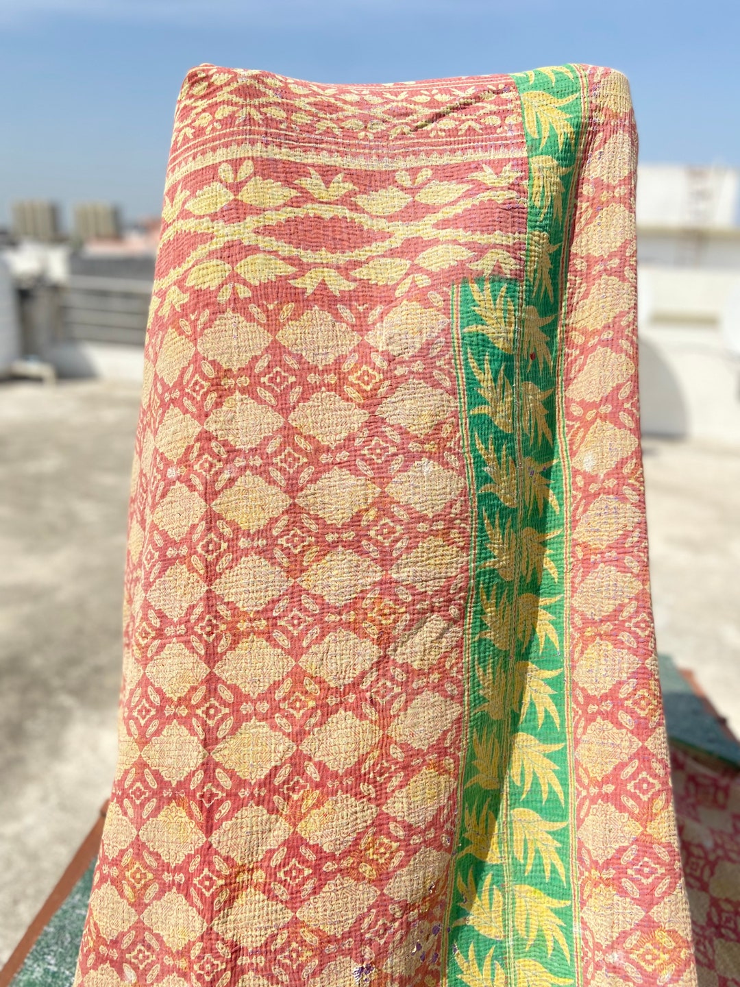 Fine Vintage Cotton Kantha Quilt,home Decor, Rugs, Handmade Throw - Etsy